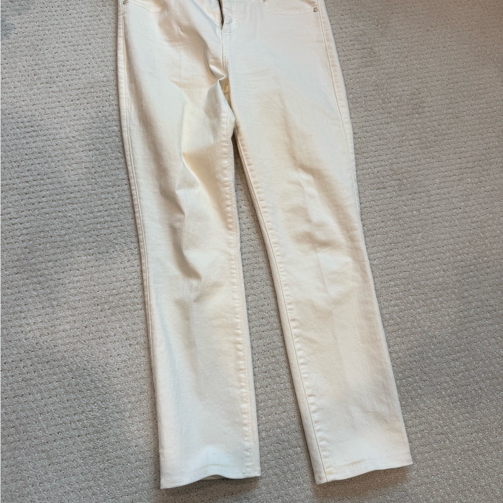 Lilly Pulitzer Cream Straight-Leg Jeans